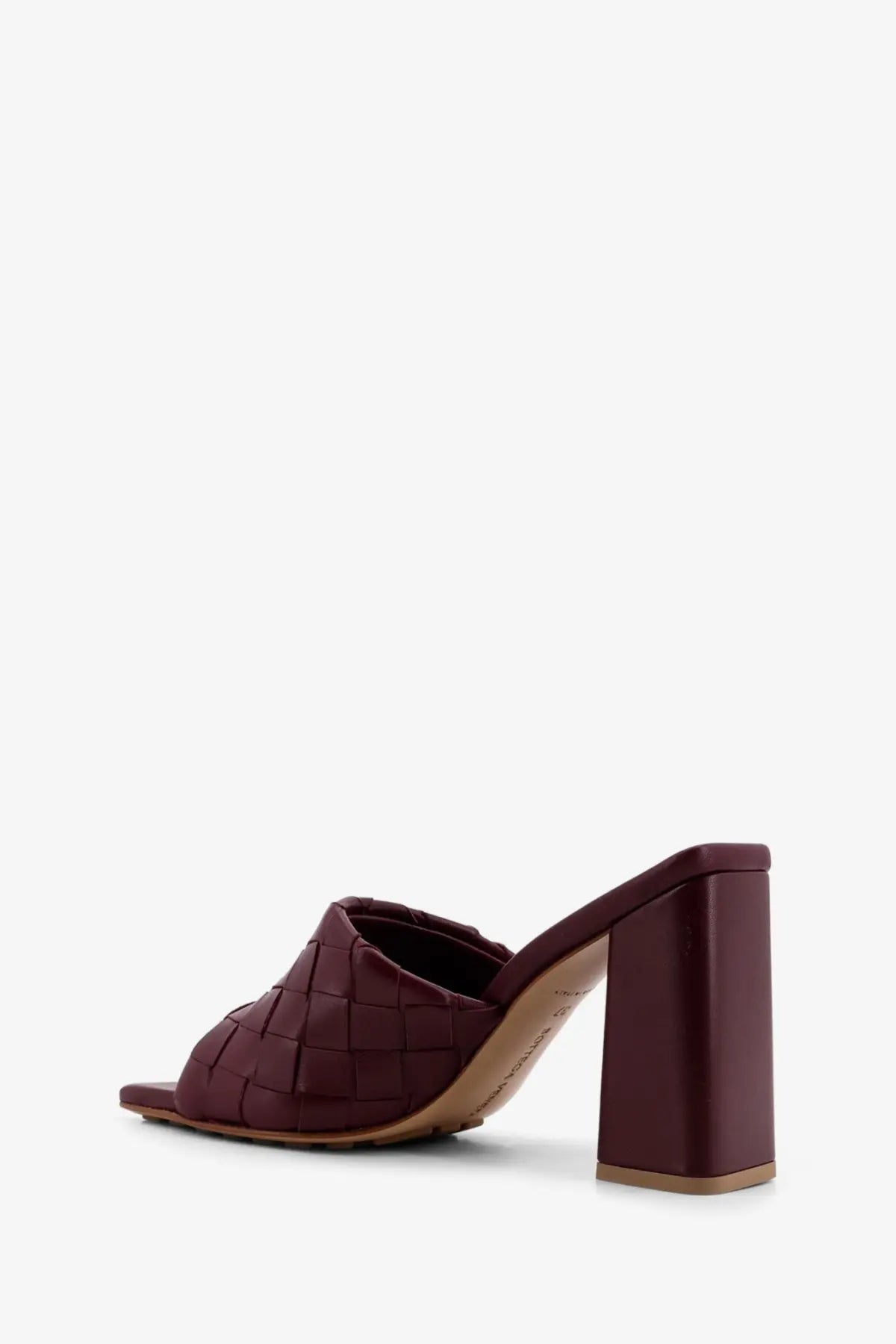 Bottega Veneta Women's Parco Leather Sandals Red, view 3