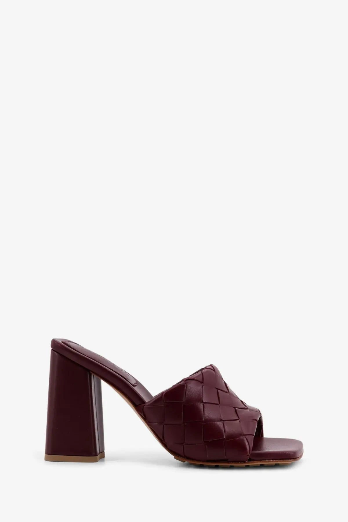 Bottega Veneta Women's Parco Leather Sandals Red