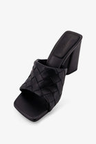 Bottega Veneta Women's Parco Letaher Sandals Black, view 4