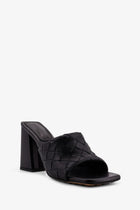 Bottega Veneta Women's Parco Letaher Sandals Black, view 2