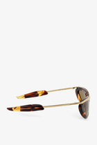 Bottega Veneta Women's Prisma Acetate Sunglasses Brown, view 4