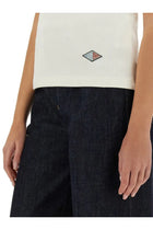 Bottega Veneta Women's Ribbed Cotton Jersey Top White, view 4