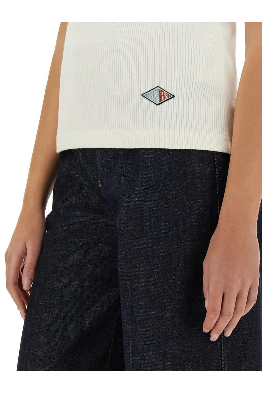 Bottega Veneta Women's Ribbed Cotton Jersey Top White, view 4