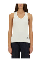 Bottega Veneta Women's Ribbed Cotton Jersey Top White