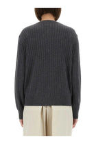 Bottega Veneta Women's Wool Cardigan Grey, view 3