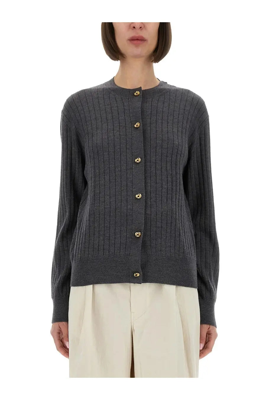 Bottega Veneta Women's Wool Cardigan Grey