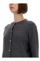 Bottega Veneta Women's Wool Cardigan Grey, view 4