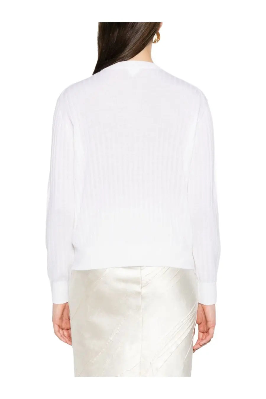 Bottega Veneta Women's Wool Cardigan White, view 4