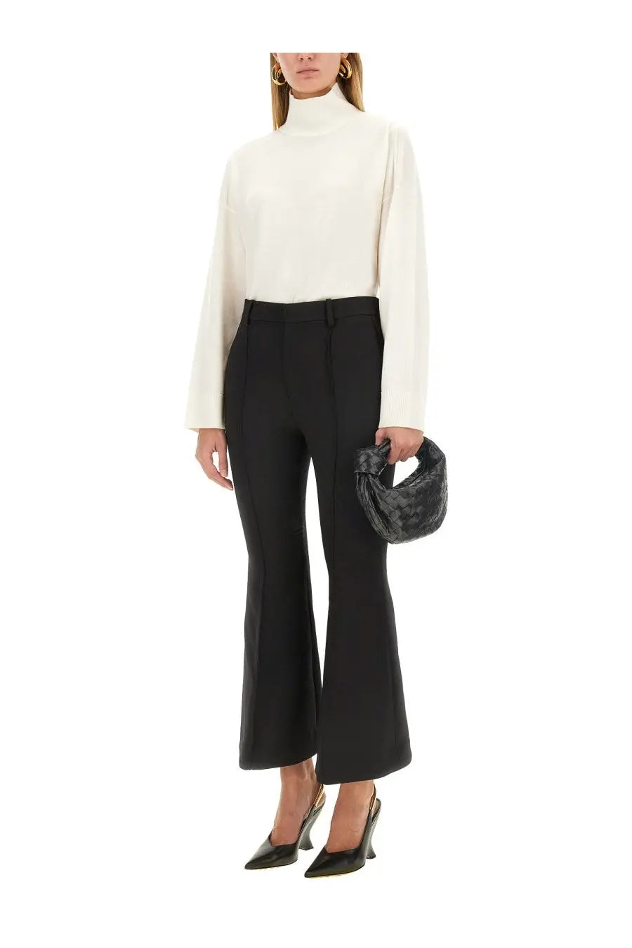 Bottega Veneta Women's Wool Pants Black, view 2