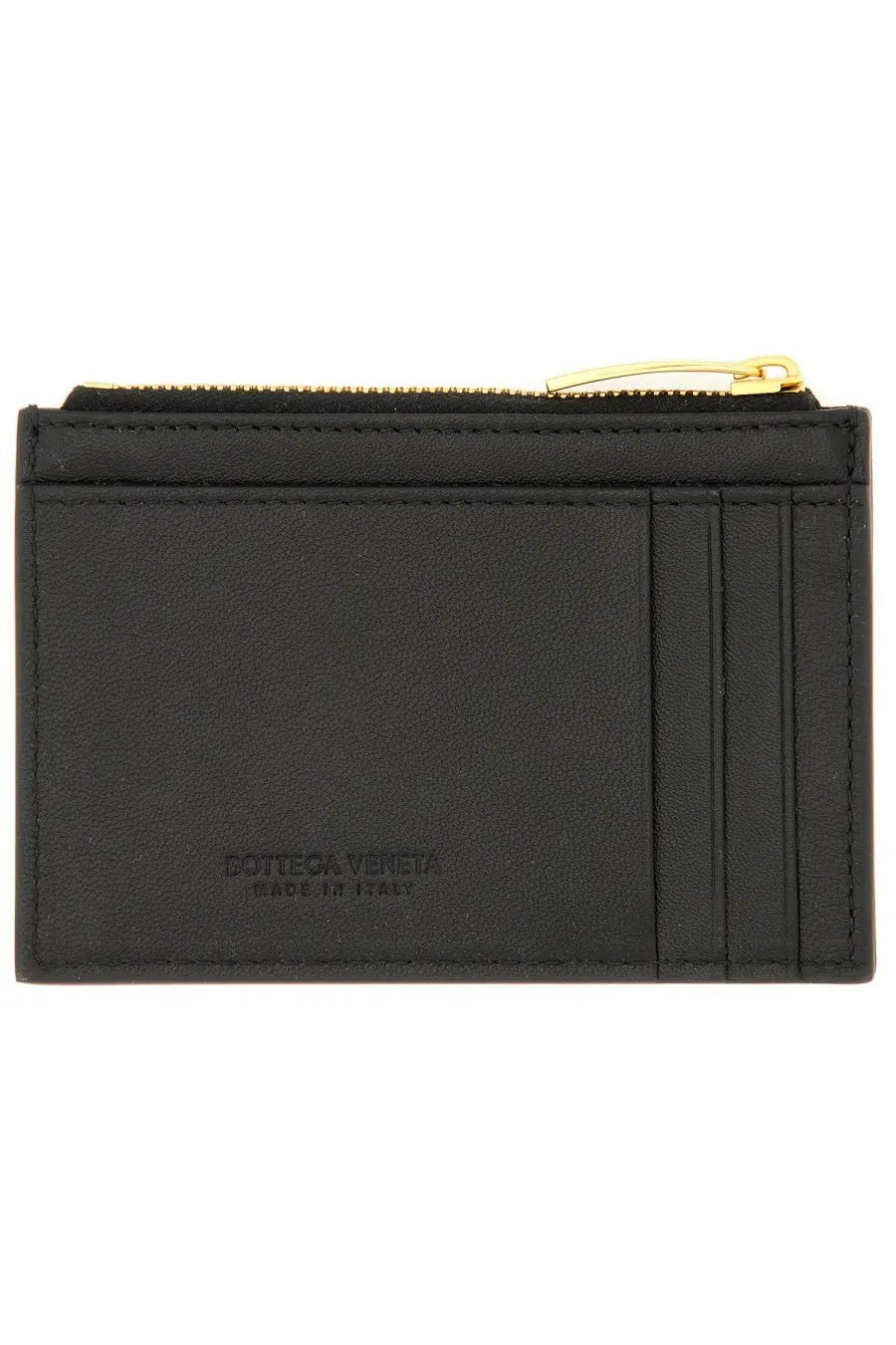 Bottega Veneta Women's Woven Card Holder Black, view 2