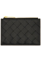 Bottega Veneta Women's Woven Card Holder Black
