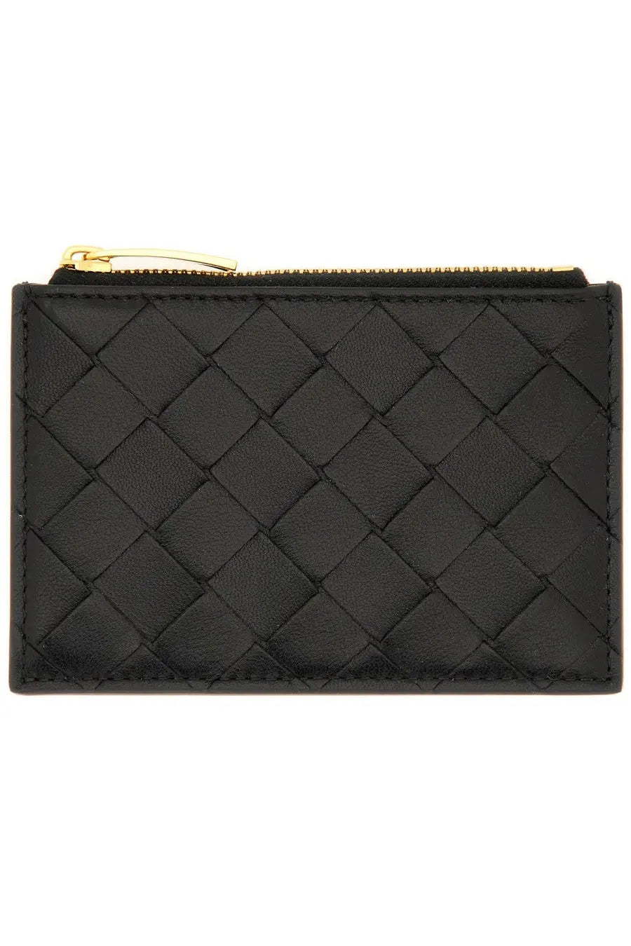Bottega Veneta Women's Woven Card Holder Black