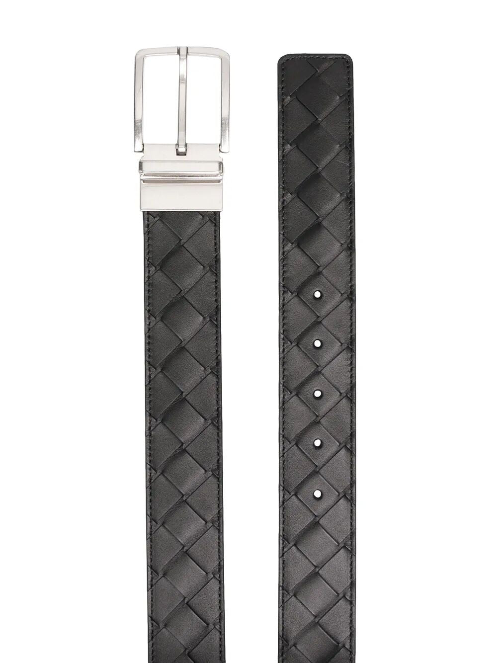 Bottega Veneta Men's Leather Bottega Venetacintura Reversible Black, view 2