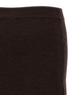 Victoria Beckham Bottoni Midi Skirt Brown, view 4