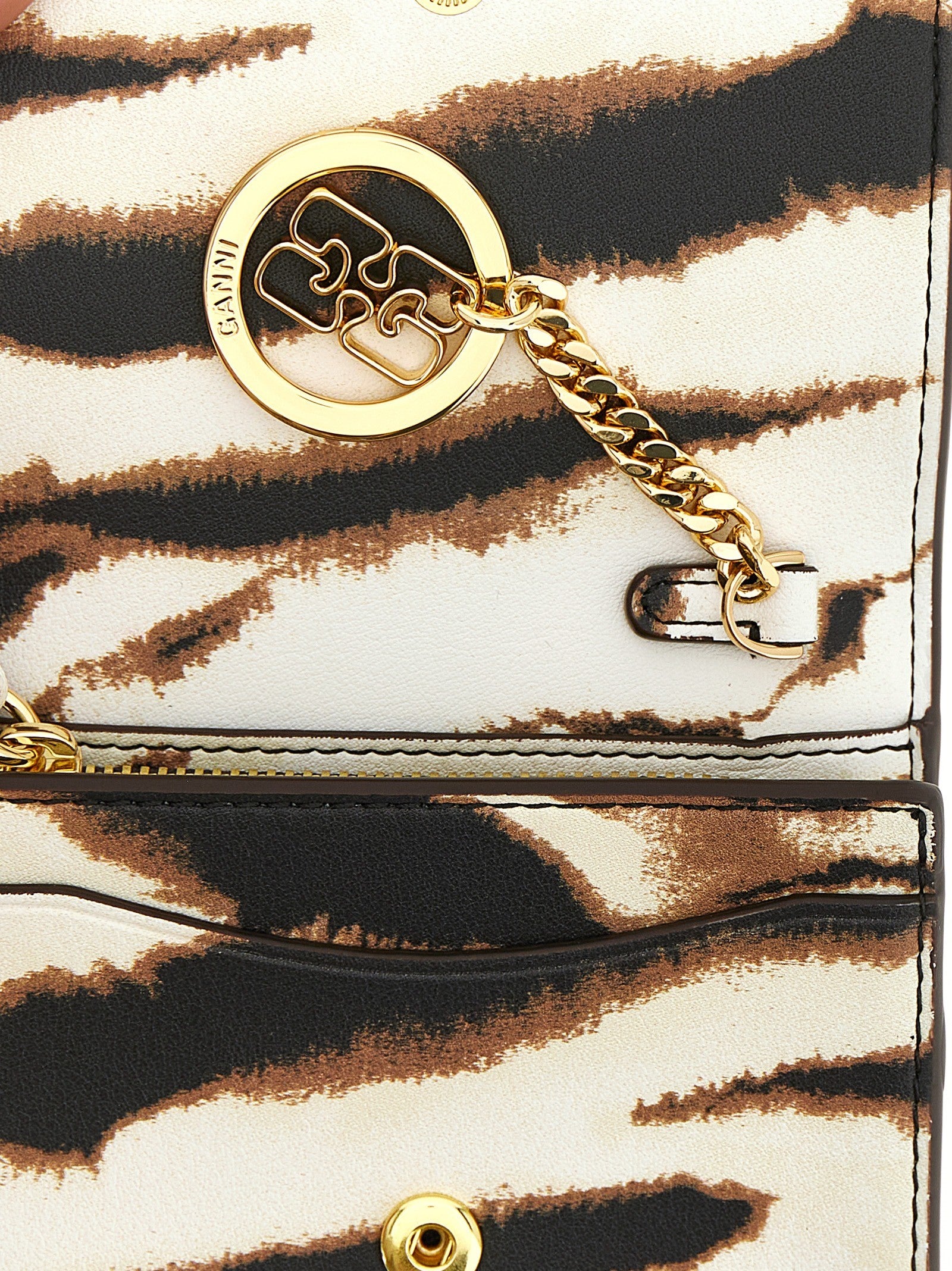 Ganni Bou Card Holder Gold