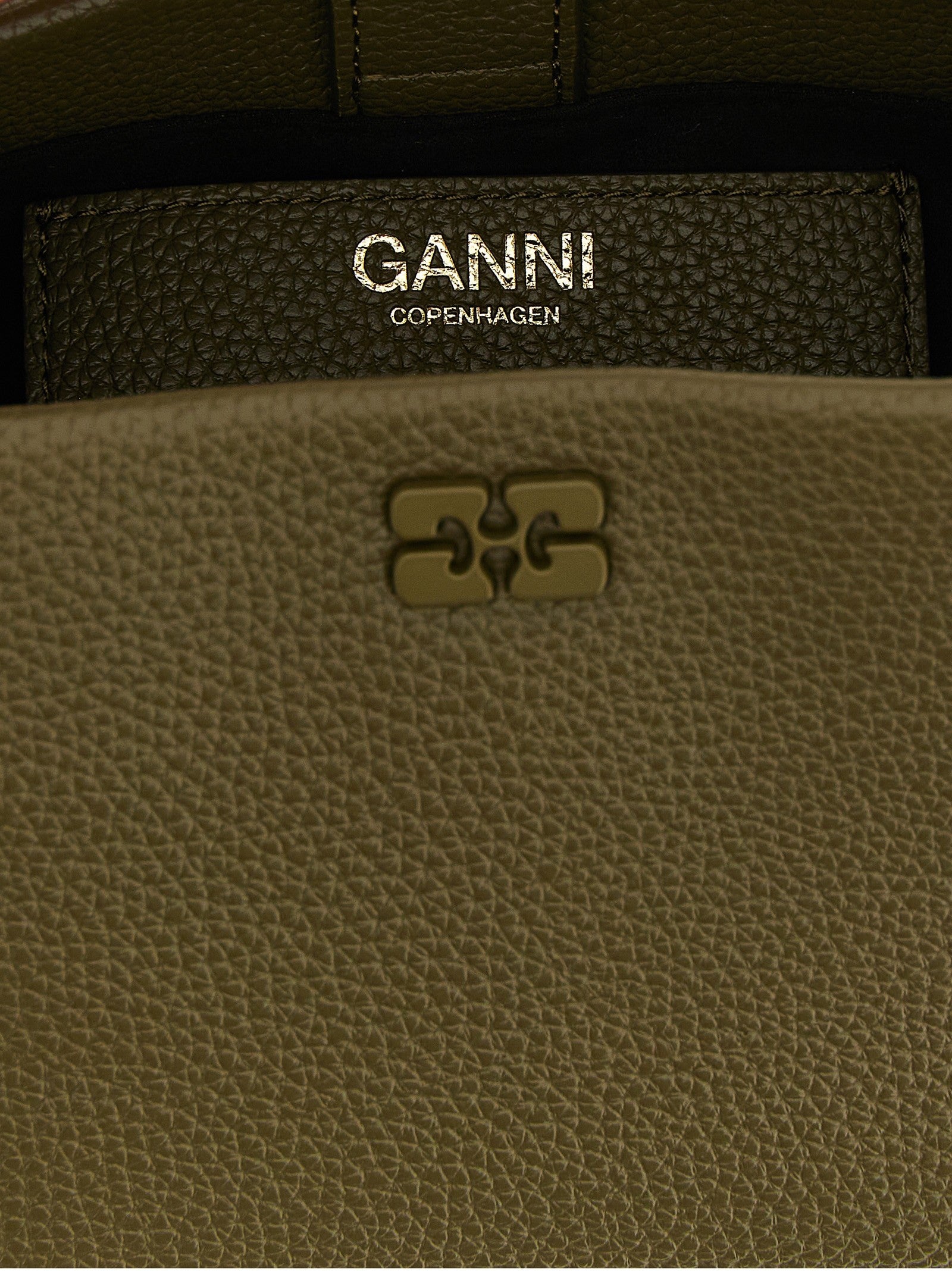 Ganni Bou Mini Handbag Green