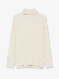 Toteme Women's Bouclé Alpaca Blend Turtleneck White Toteme