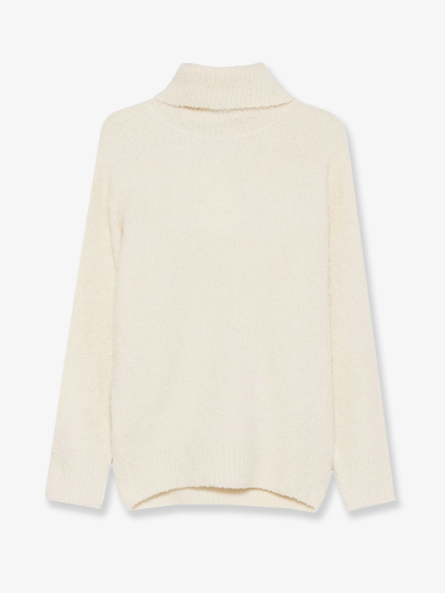 Toteme Women's Bouclé Alpaca Blend Turtleneck White