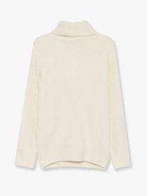 Toteme Women's Bouclé Alpaca Blend Turtleneck White