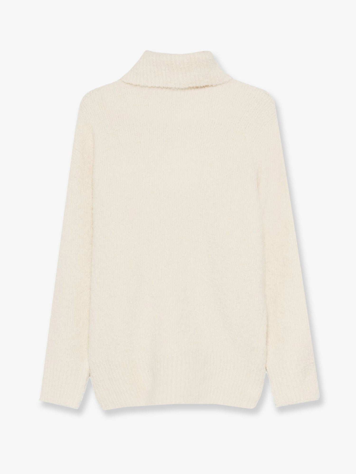 Toteme Women's Bouclé Alpaca Blend Turtleneck White Toteme