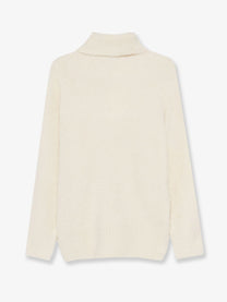 Toteme Women's Bouclé Alpaca Blend Turtleneck White