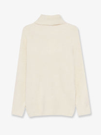 Toteme Women's Bouclé Alpaca Blend Turtleneck White Toteme