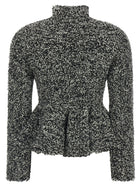 Alberta Ferretti Bouclé Blazer White, view 2