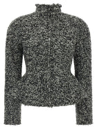 Alberta Ferretti Bouclé Blazer White