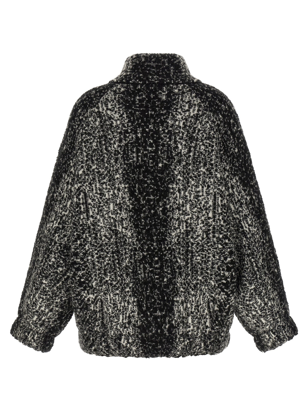 Nude Lucy Women's Zip up Knitted Bomber Jacket Black, view 2