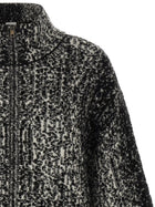 Nude Lucy Women's Zip up Knitted Bomber Jacket Black, view 3