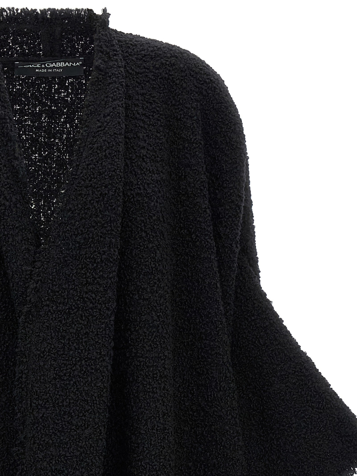 Dolce&amp;Gabbana Bouclé Cape Black