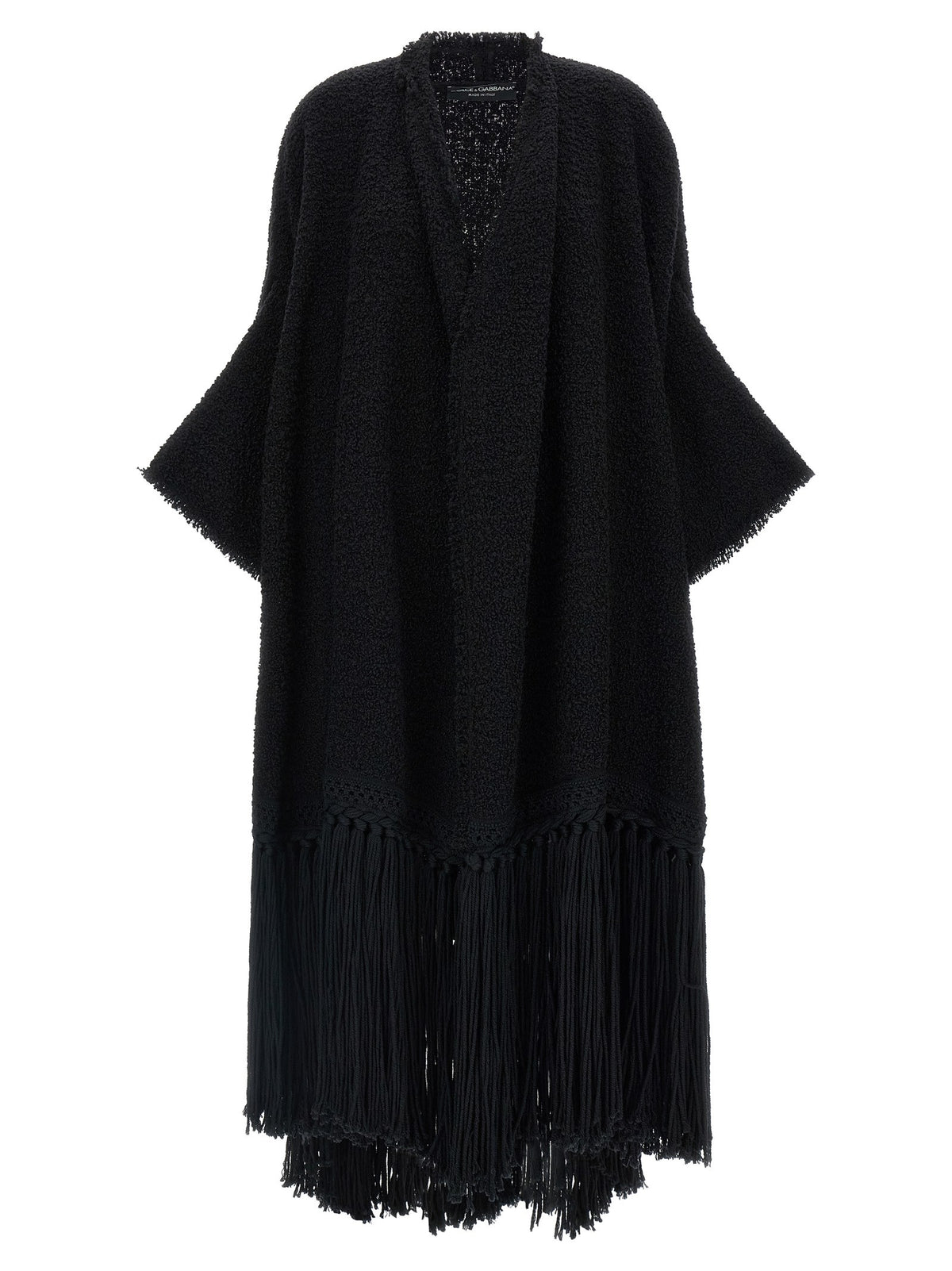 Dolce&amp;Gabbana Bouclé Cape Black
