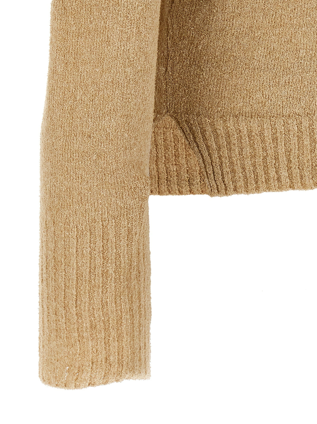 ma' ry' ya Bouclé Cotton Polo Shirt Beige