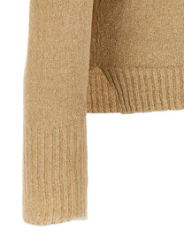 ma' ry' ya Bouclé Cotton Polo Shirt Beige
