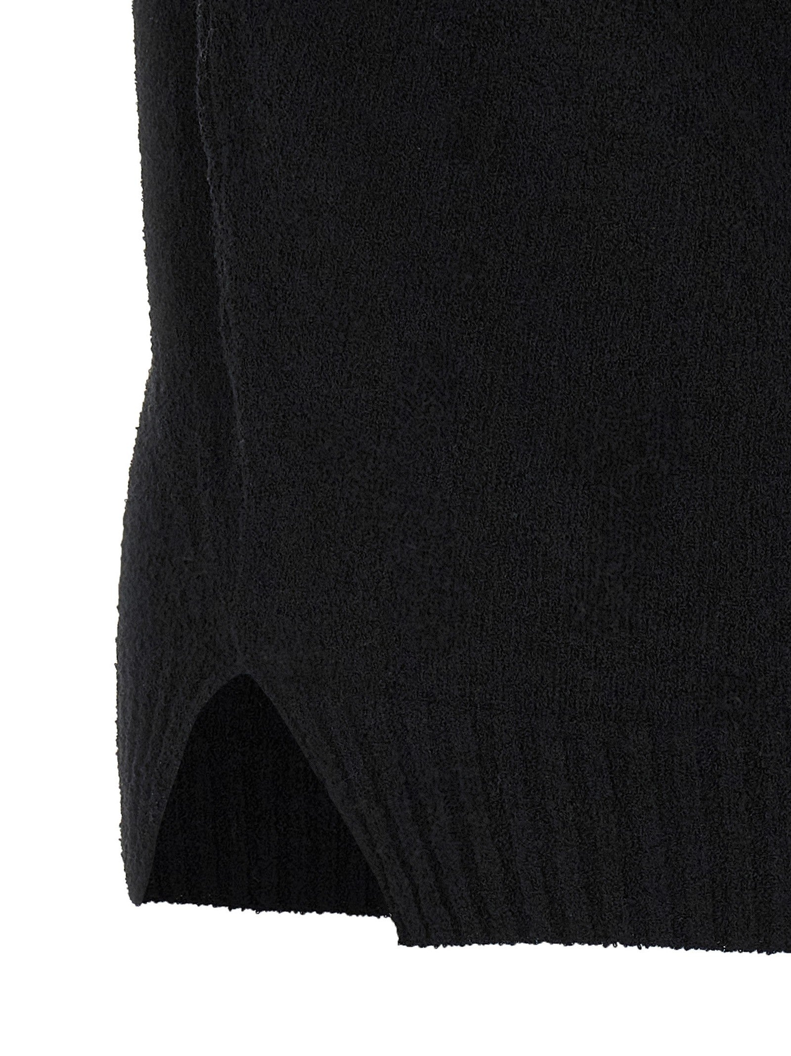 Ma'Ry'Ya Bouclé Cotton Polo Shirt Black