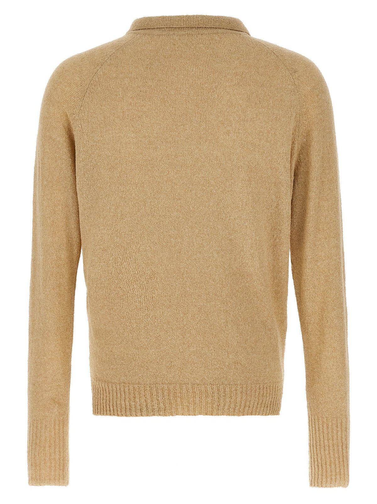 ma' ry' ya Bouclé Cotton Polo Shirt Beige