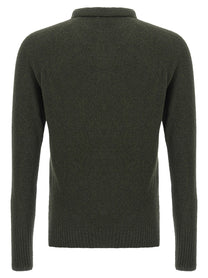 Ma'Ry'Ya Bouclé Cotton Polo Shirt Green