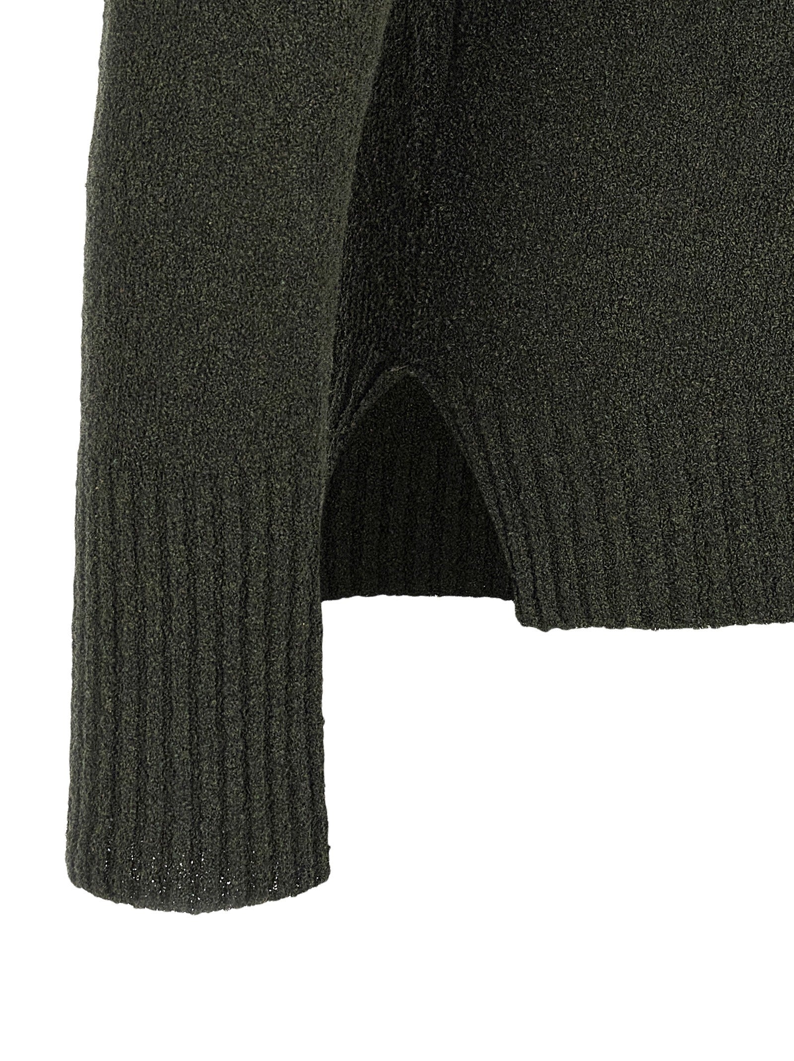 Ma'Ry'Ya Bouclé Cotton Polo Shirt Green