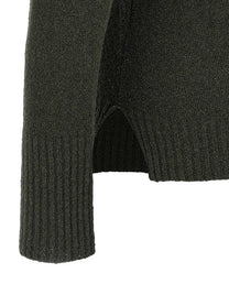 Ma'Ry'Ya Bouclé Cotton Polo Shirt Green