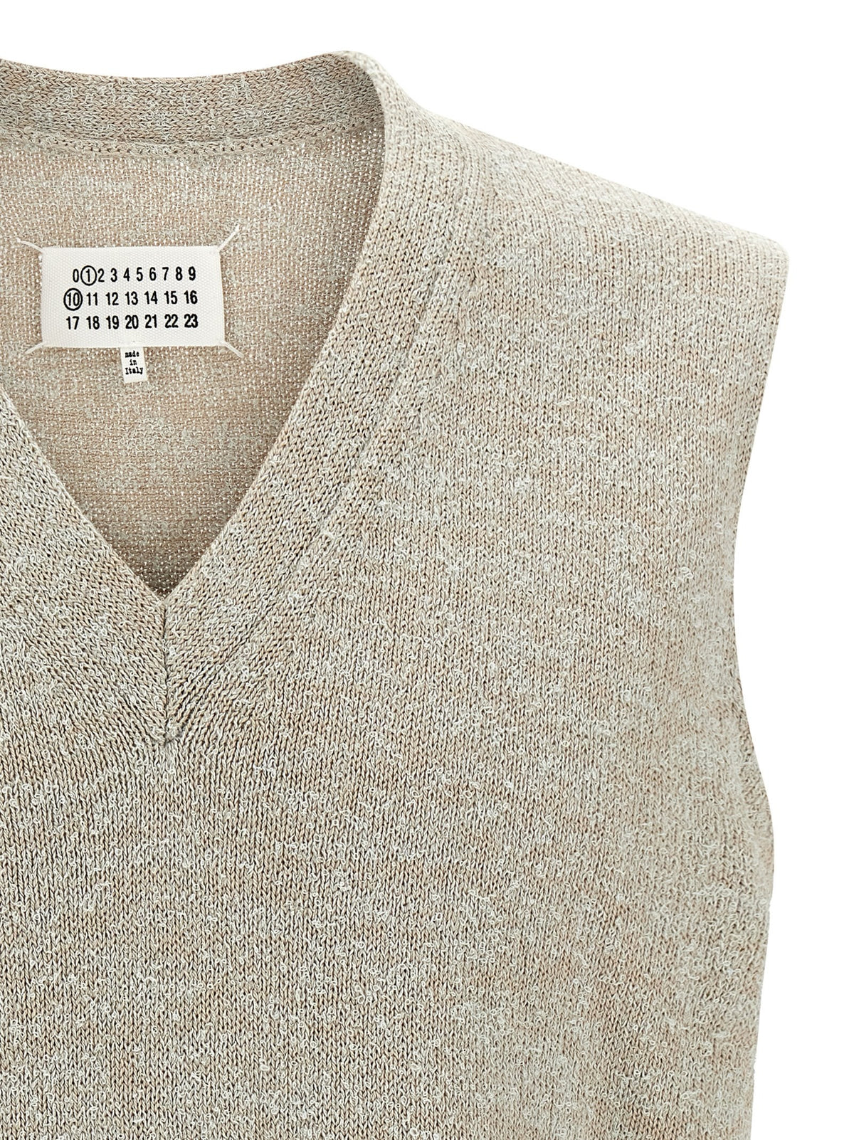 Maison Margiela Bouclé Knit Vest Beige, view 3