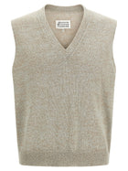 Maison Margiela Bouclé Knit Vest Beige