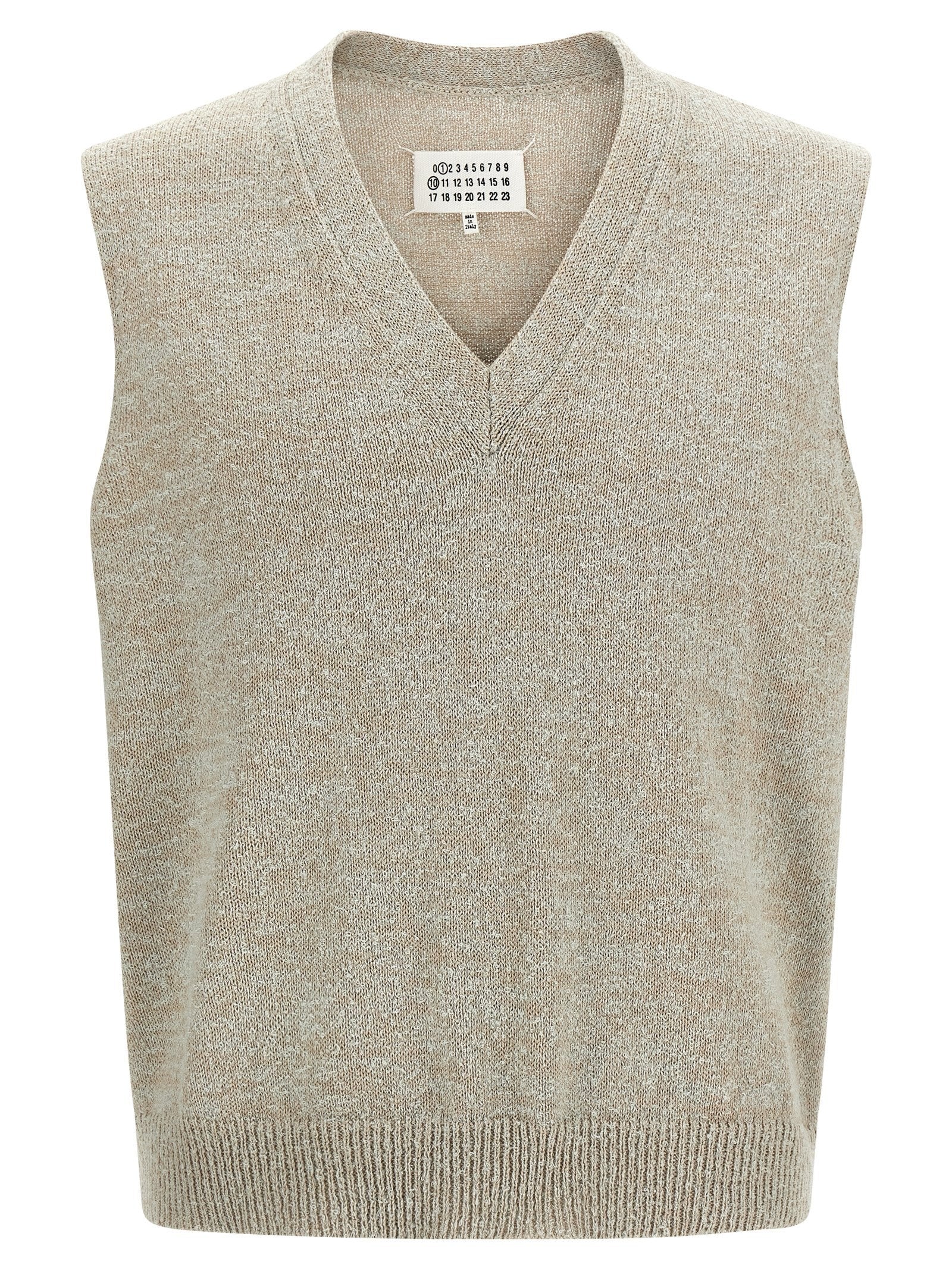 Maison Margiela Bouclé Knit Vest Beige