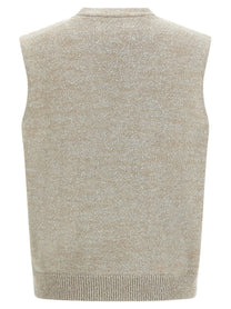 Maison Margiela Bouclé Knit Vest Beige