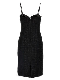 ROTATE Birger Christensen Bouclé Midi Dress Black