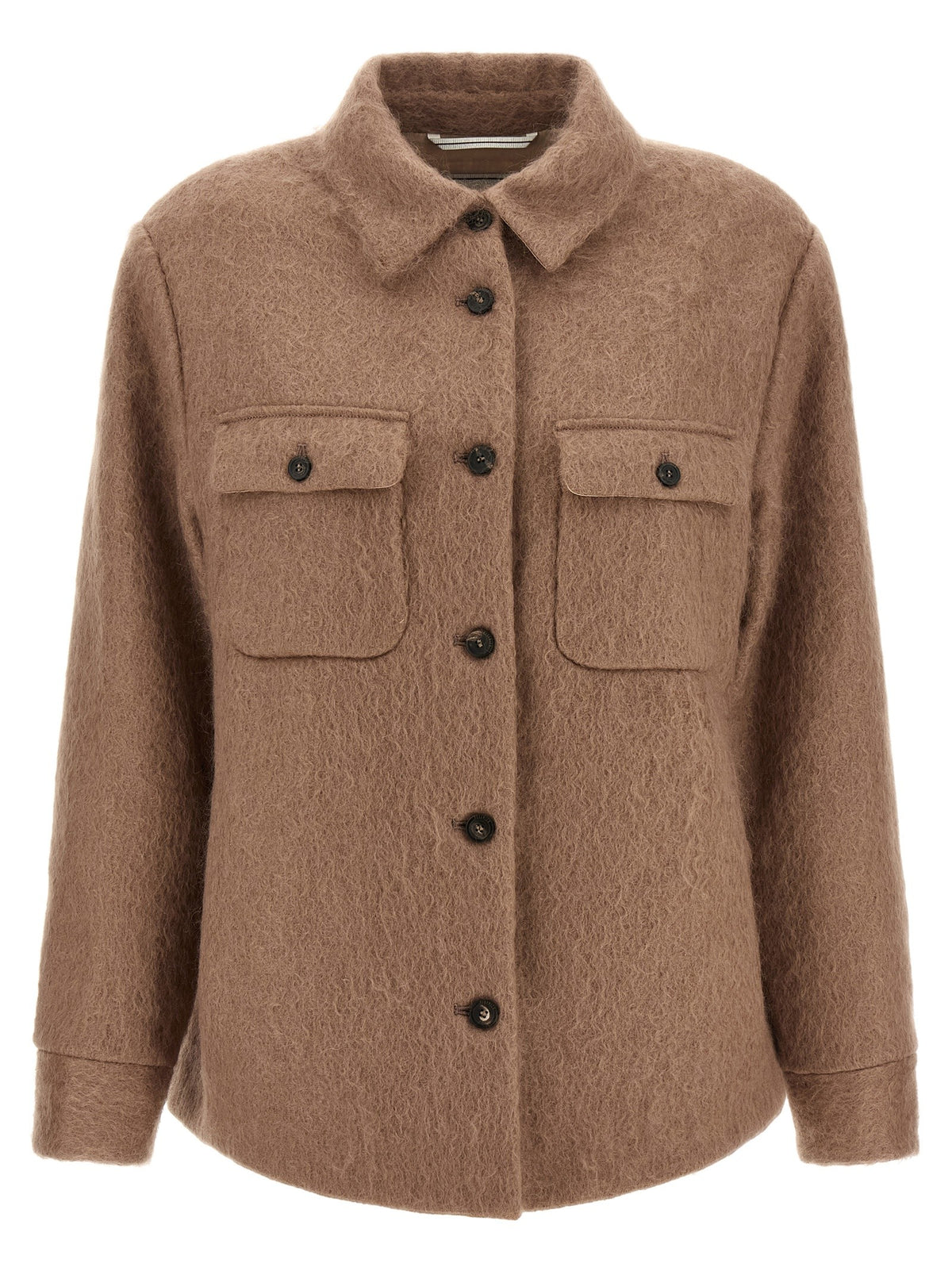Peserico Bouclé Overshirt Beige