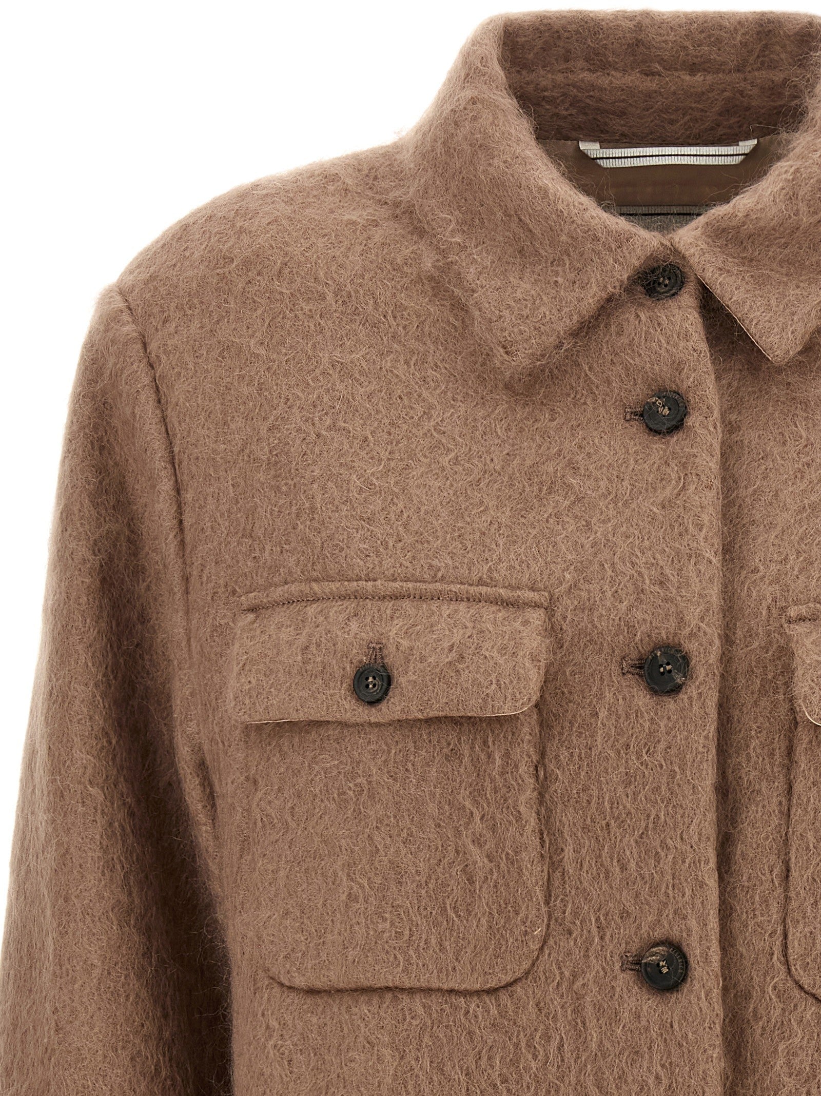 Peserico Bouclé Overshirt Beige