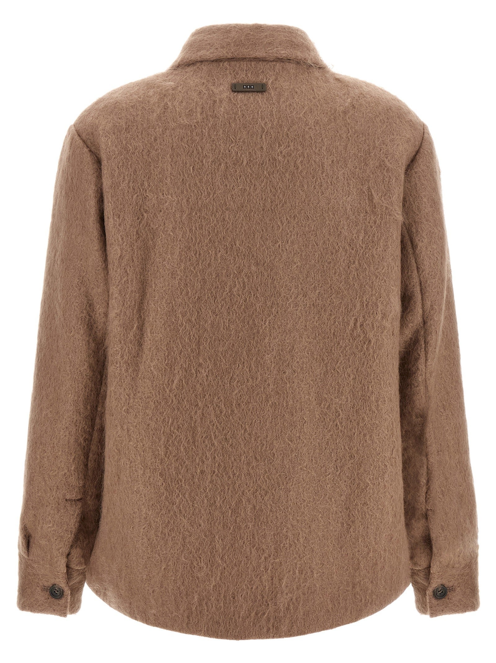 Peserico Bouclé Overshirt Beige