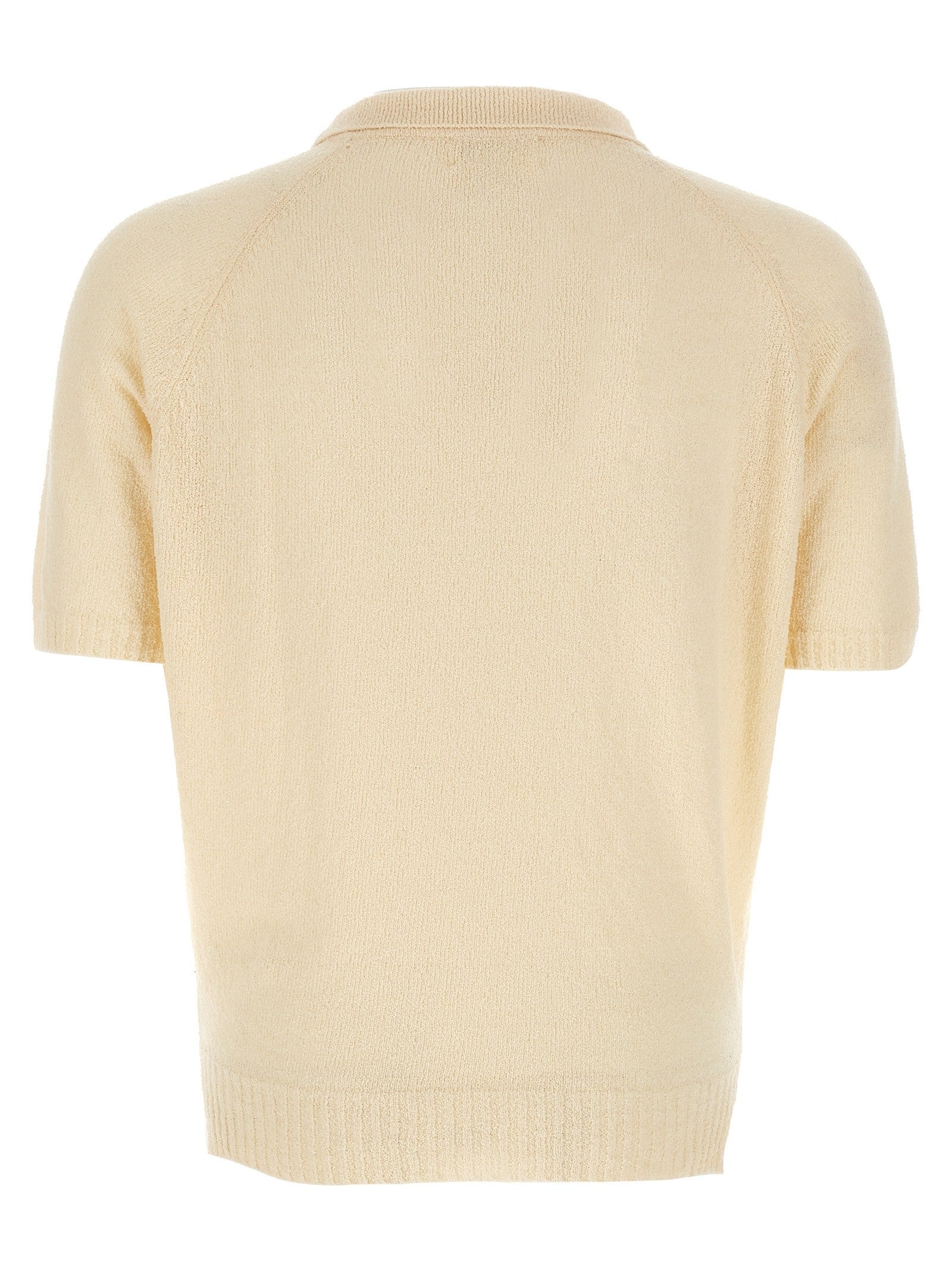 ma' ry' ya Bouclé Polo Shirt White