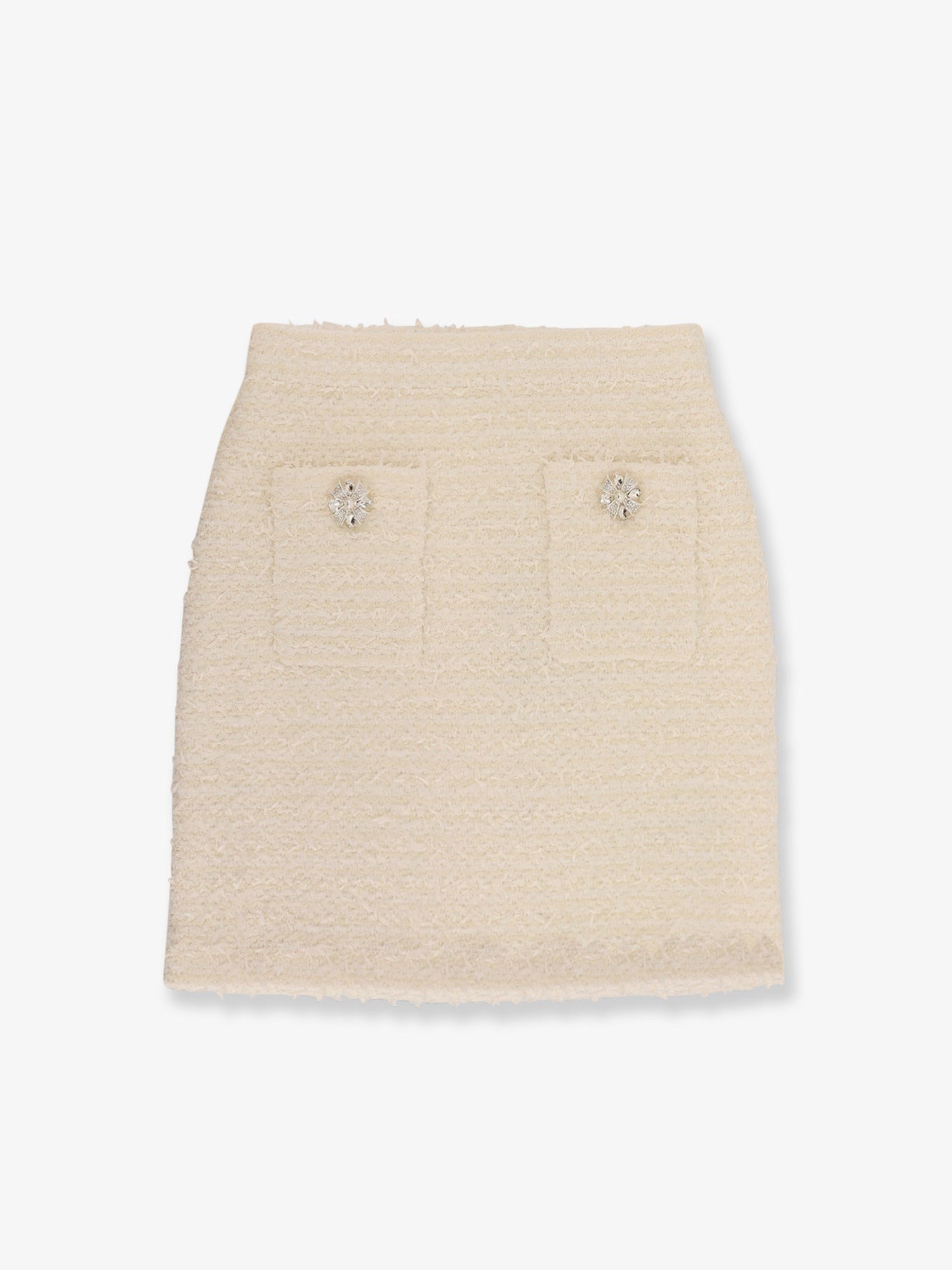 self-portrait Women's Bouclé Skirt White self-portrait