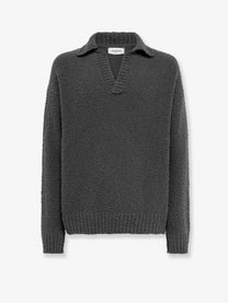 Laneus Men's Bouclè Texture Sweater Grey